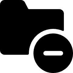 Folder Subtract Icon from Ultimate Bold Set