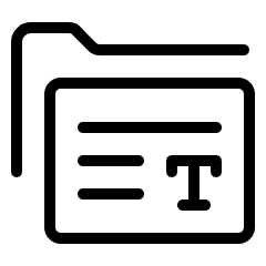 Folder Text Icon from Ultimate Light Set