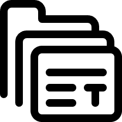 Folder Text Icon from Ultimate Regular Set