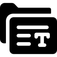 Folder Text Icon from Ultimate Bold Set