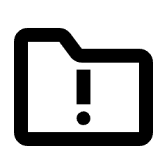 Folder Warning Icon from Nova Line Set