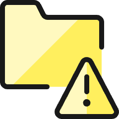 Folder Warning Icon from Ultimate Colors Set