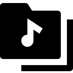 Folders Music Icon from Nova Solid Set