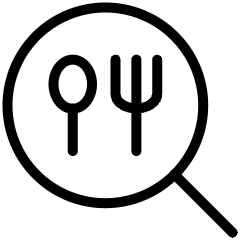 Food Delivery Find Restuarant Icon from Ultimate Light Set