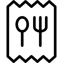 Food Delivery Food Bill History Ticket Icon from Ultimate Light Set