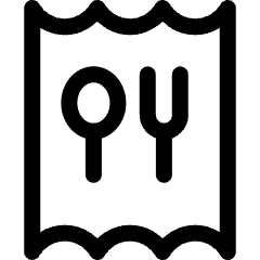 Food Delivery Food Bill History Ticket Icon from Ultimate Regular Set