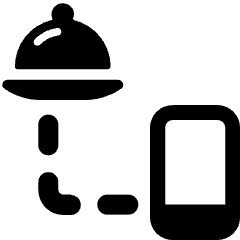 Food Delivery Mobile Applications Order Icon from Ultimate Bold Set