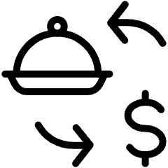 Food Delivery Payment Icon from Ultimate Light Set