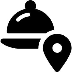 Food Delivery Restaurant Location Icon from Ultimate Bold Set