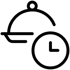 Food Delivery Restaurant Operating Times Icon from Ultimate Light Set