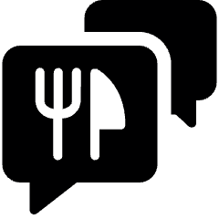 Food Delivery Talk Fatfood Comment Chat Icon from Ultimate Bold Set