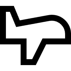 Airplane Icon from Sharp Line Set