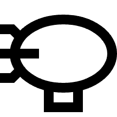 Airship Icon from Sharp Line Set
