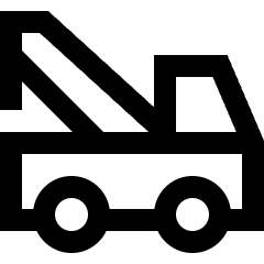 Auto Towing Truck Icon from Sharp Line Set