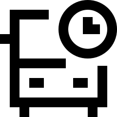 Bus Departure Board Icon from Sharp Line Set