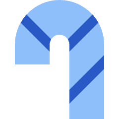 Candy Cane Icon from Sharp Flat Set