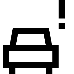 Car Alert Icon from Sharp Line Set