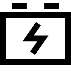 Car Battery Charging Icon from Sharp Line Set