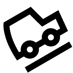 Car Hill Up Icon from Sharp Line Set