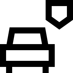 Car Insurance Icon from Sharp Line Set