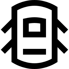 Car Top All Door Open Icon from Sharp Line Set