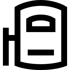 Car Top Sliding Door Left Icon from Sharp Line Set