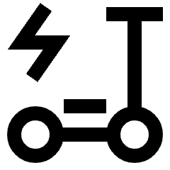 Eletric Scooter Icon from Sharp Line Set