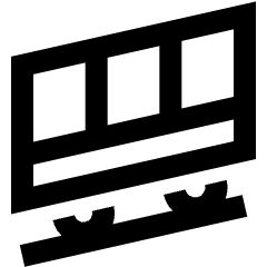 Funicular Train Icon from Sharp Line Set