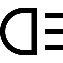 Headlights High Beam Icon from Sharp Line Set