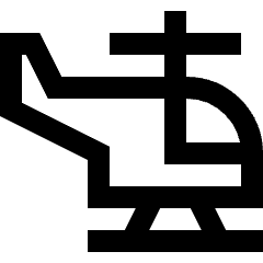 Helicopter Side Icon from Sharp Line Set