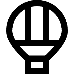 Hot Air Balloon Icon from Sharp Line Set