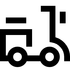 Motorcycle Courier Icon from Sharp Line Set