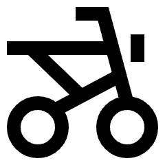 Motorcycle Side Icon from Sharp Line Set