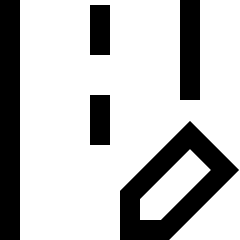Road Edit Icon from Sharp Line Set