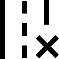 Road Remove Icon from Sharp Line Set