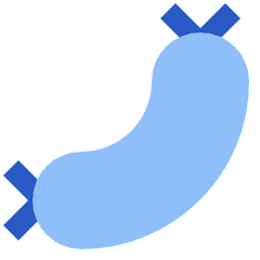 Sausage Processed Food Icon from Sharp Flat Set