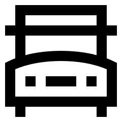 School Bus Front Icon from Sharp Line Set