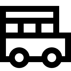 School Bus Side Icon from Sharp Line Set