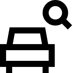 Search Car Icon from Sharp Line Set