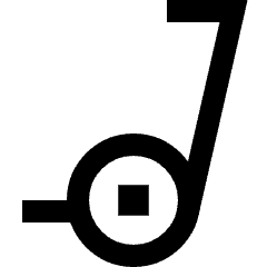 Segway Side Icon from Sharp Line Set