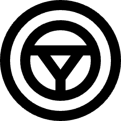 Steering Wheel Icon from Sharp Line Set