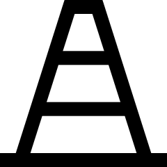 Traffic Cone Icon from Sharp Line Set