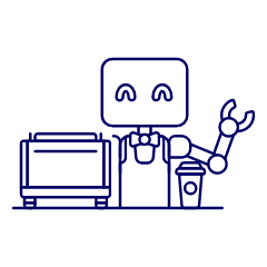 Barista Robot Illustration from UX Line Set