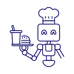 Cooking Robot 1 Illustration from UX Line Set