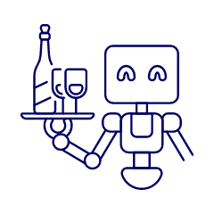 Waiter Robot 1 Illustration from UX Line Set