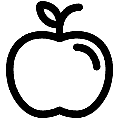 Apple Icon from Plump Line Set