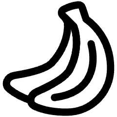 Banana Icon from Plump Line Set