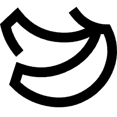 Banana Icon from Sharp Line Set