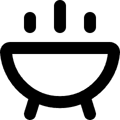 Barbeque Pot Icon from Micro Line Set