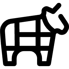 Beef Cuts Icon from Flex Line Set